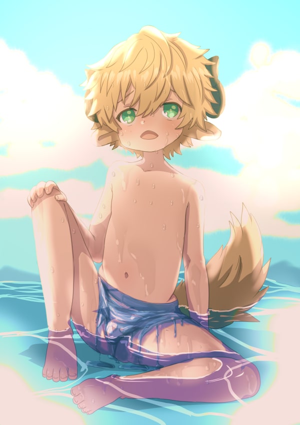 いたるイラストそ１０。とける水着。画像にタップするとPixivへリダイレクト。