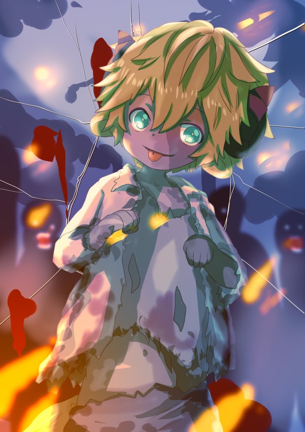 いたるイラストその１３。ゾンビめるとくん。画像にタップするとPixivへリダイレクト。