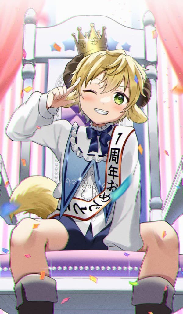 かぜぱな先生のＩＲＩＡＭ活動スタート１周年記念イラスト。画像にタップするとPixivへリダイレクト。